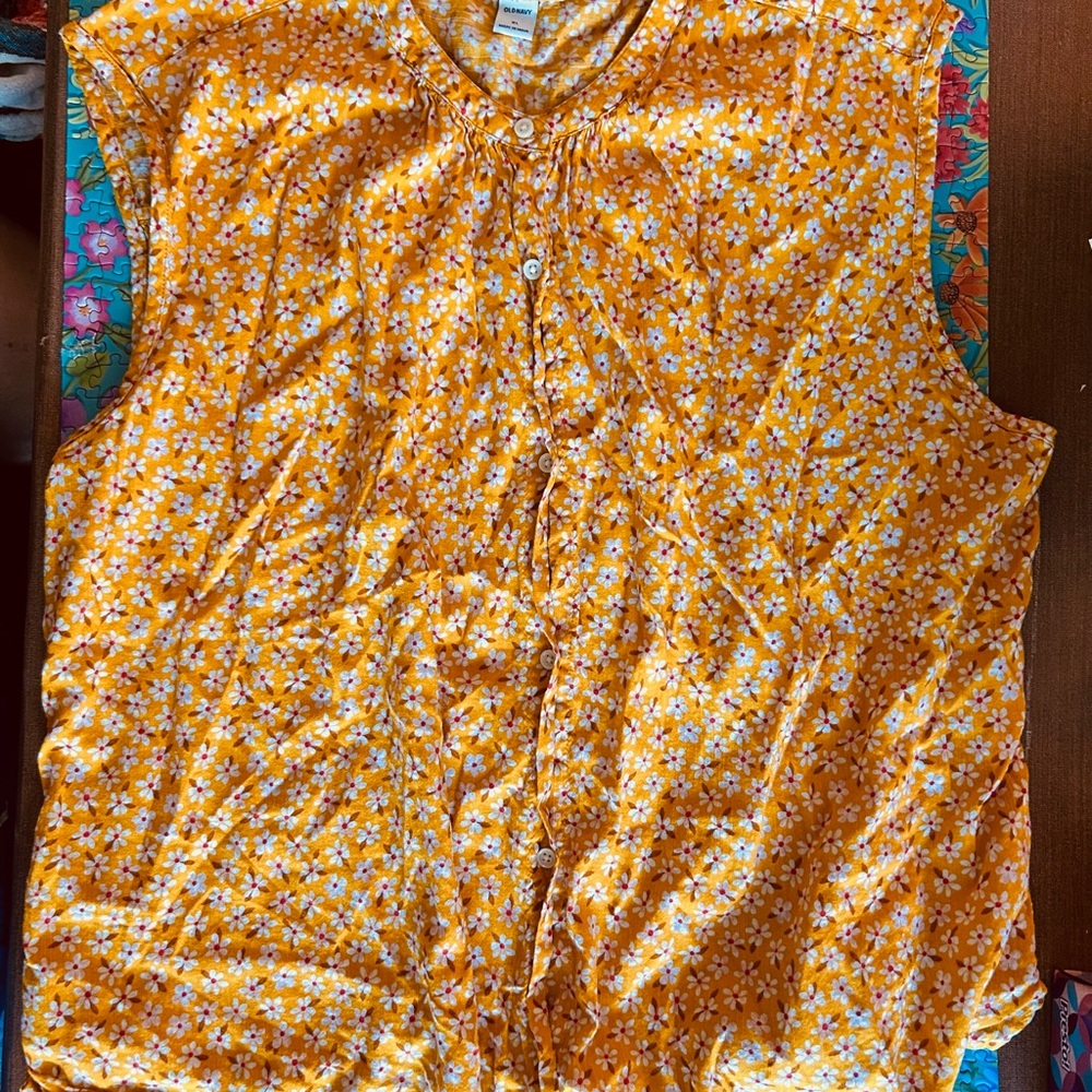 Yellow Floral Blouse